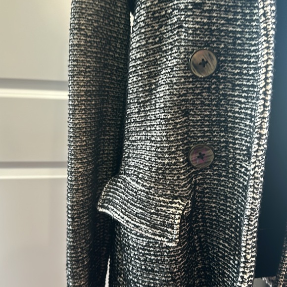 Chico’s Sweater Jacket Blazer Cardigan. Black & White. Size 1 - Picture 3 of 6